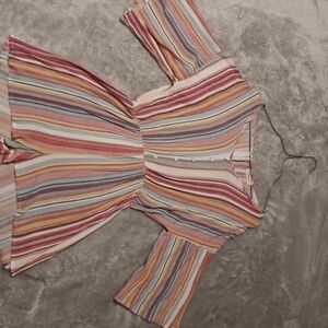 Colorful Striped Button-Down Dress